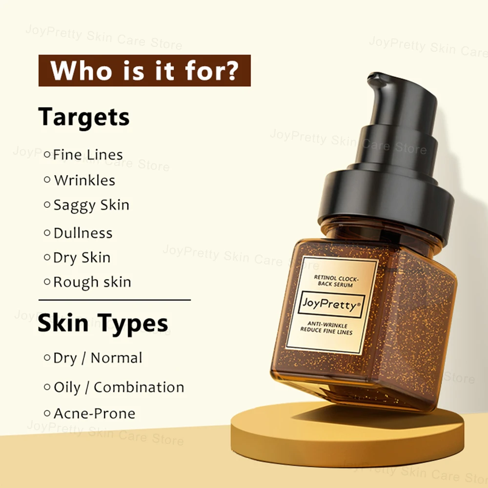 Retinol Wrinkle Hyaluronic Acid Pore Shrink Moisturizing Lifting Anti Aging Facial Serum