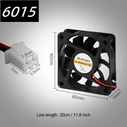 Premium Cooling Turbo Fan Brushless for 3D Printer Extruder - DC Cooler Blower with Free Shipping (60mmx60mmx15mm)