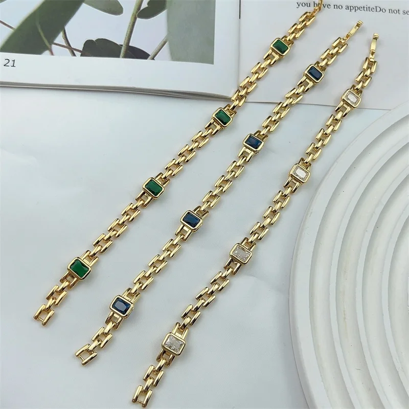 

2023 Luxury Crystal Women Zircon Bracelet Simple Snap Button Tennis Bracelet Bangle Hand Fashion Ladies Wedding Daily Jewelry
