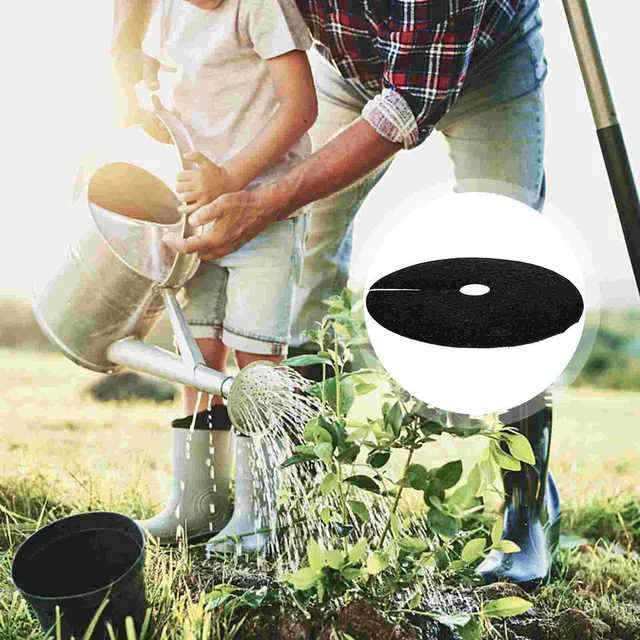 20 Db Tartozékok Gyomlálószövetelője 27X27Cm Nem Szőtt Földi Szerszám Fekete Fa Védelemhez Való Hozzáférés