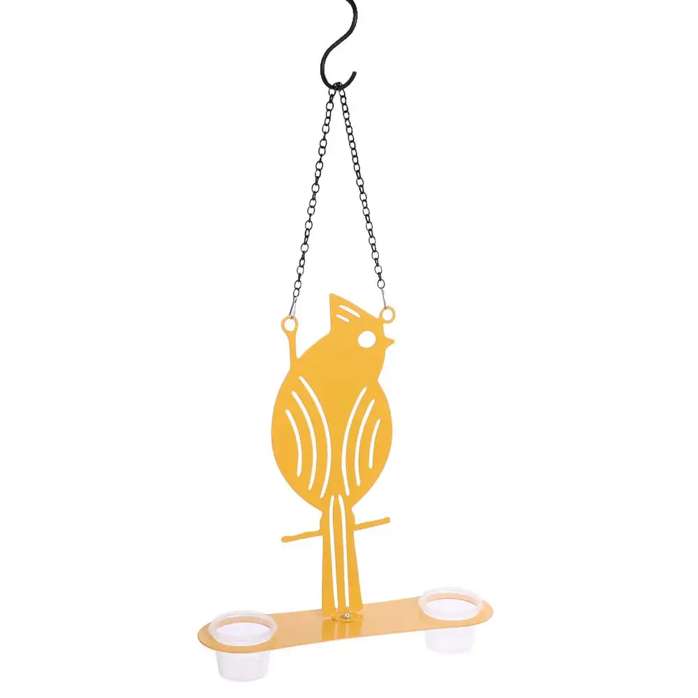 Weatherproof Hanging Oriole Bird Feeder Spill Proof PP Bowls Metal Bird Feeding Platform Decorative Dual Feeding Trays