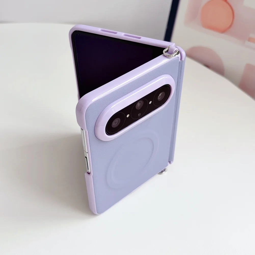 Morandi Leather Phone Case For Huawei Pura X Max Full Coverage_voghion.com