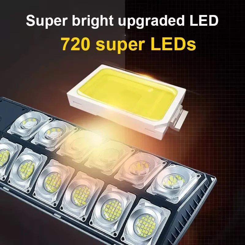Solar Led Light Outdoor Lighting 720 LED Garden Lights Big Solar Panel Lamps Waterproof Motion Sensor Street Light led light
