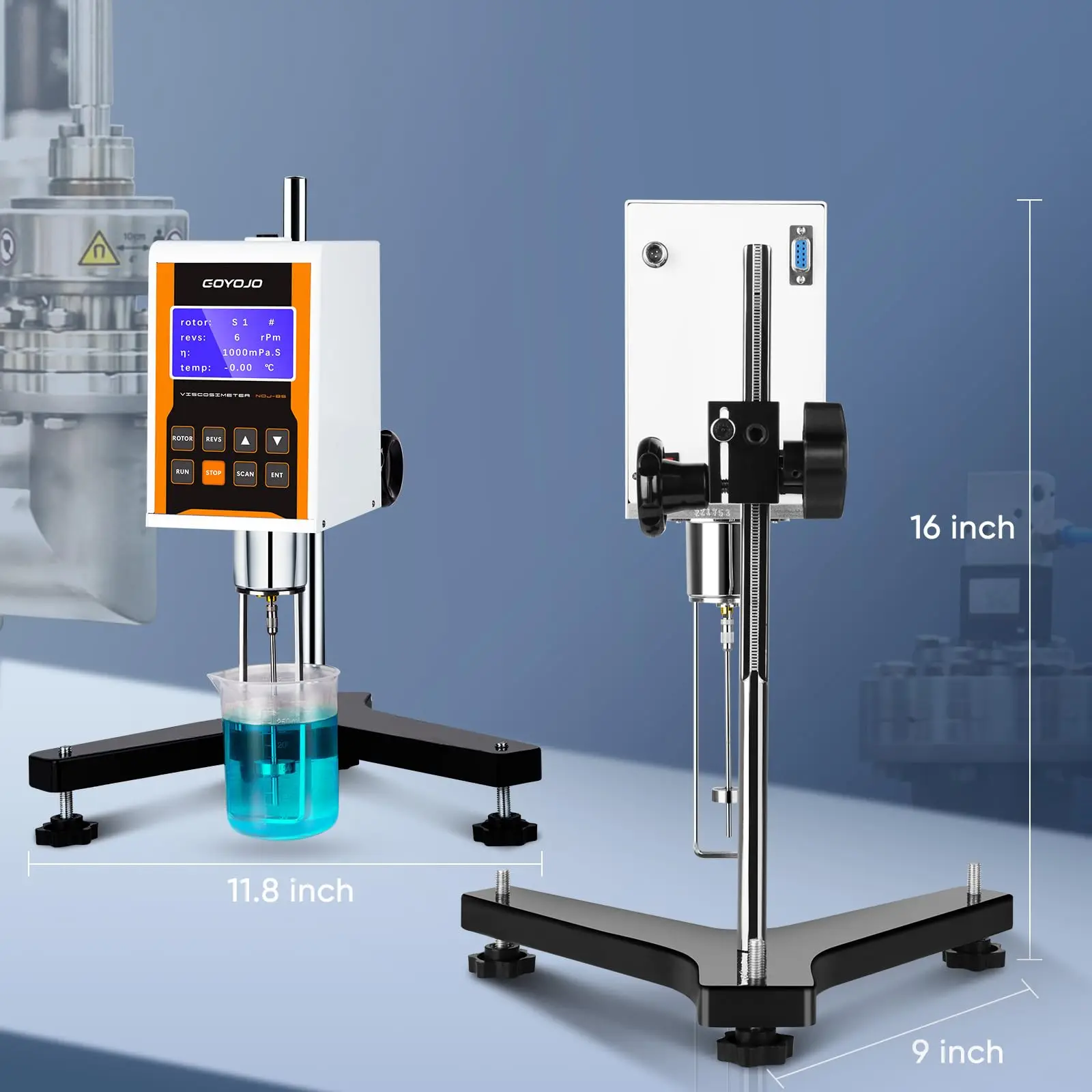 Digital Rotary Viscometer, NDJ-8S Viscosity Meter Tester with Data Output,10-2,0