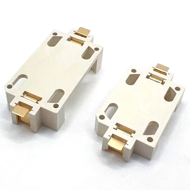 CR2032 gold-plated patch button battery holder CR2450 button battery box BS-6 white 3V SMT high temperature resistance 2
