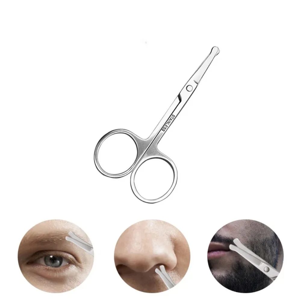 

Round Head Nose Hair Cut Manual Beard Trimmer Eyebrow Trimming Stainless Steel Beauty Tool Nose Ear Hair Remover Trimmer
