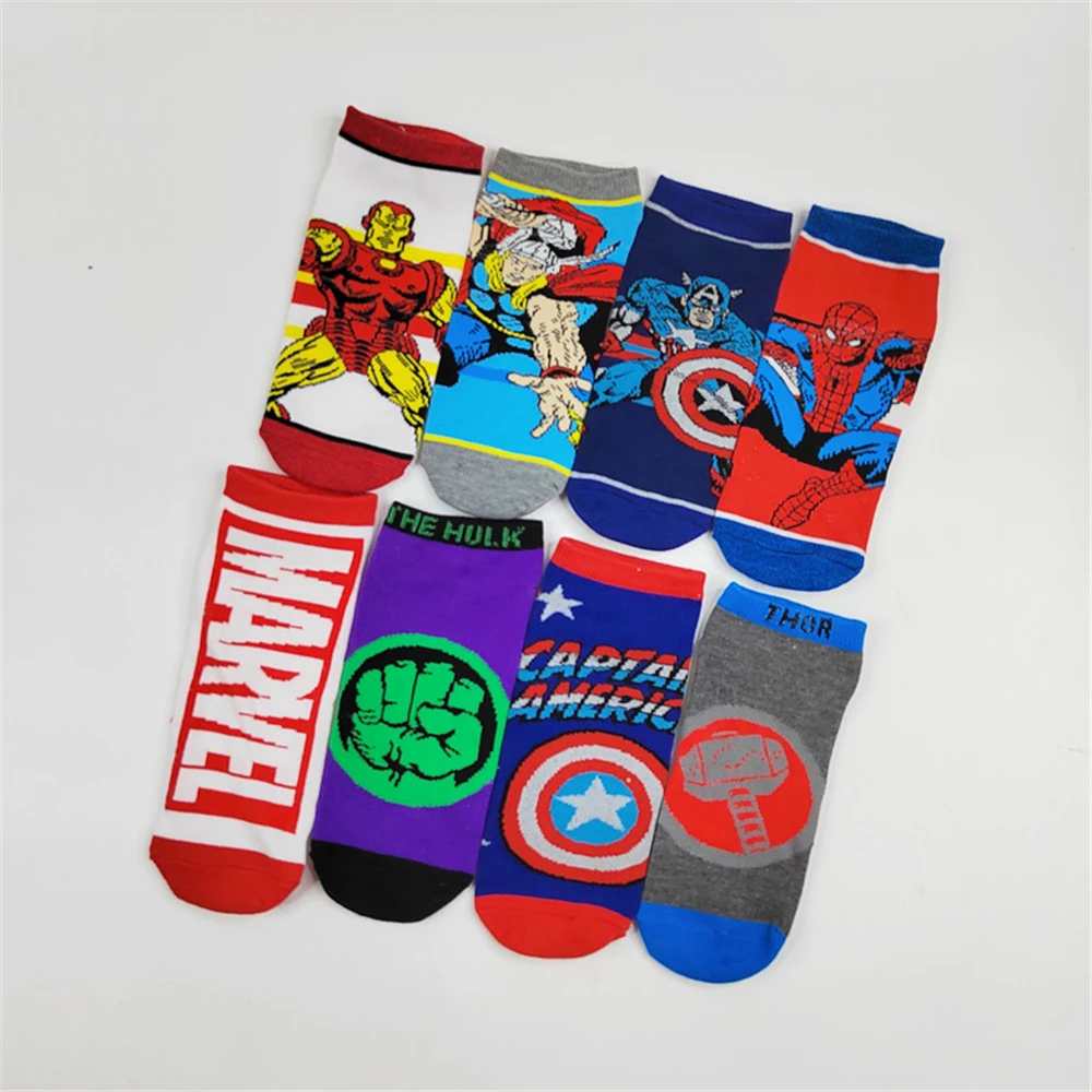 

Superhero Iron Spider Man Spiderman Captain America Hulk Thor Socks Cosplay Adult Unisex Sock Costume Props Christmas Gift