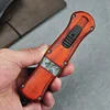 INFIDEL Series OTF Tech Knife McHenry BM3300 D2 Blade Outdoor Camping Knife Wood+ Steel Handle Survival Pocket Knives EDC Tools 1