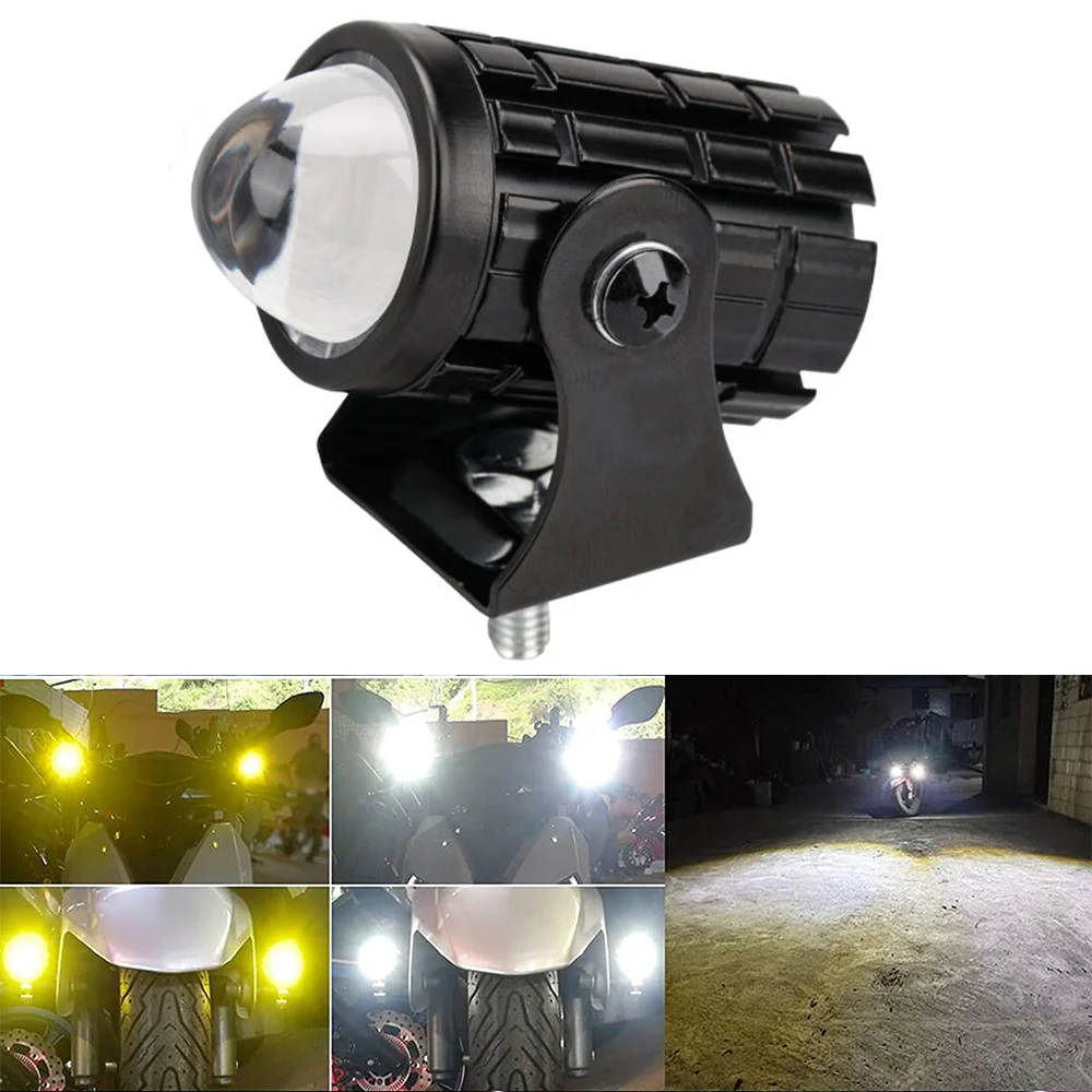Motosiklet-LED-far-ift-renkli-Led-spot-projekt-r-Lens-Moped-12V-al-ma ...