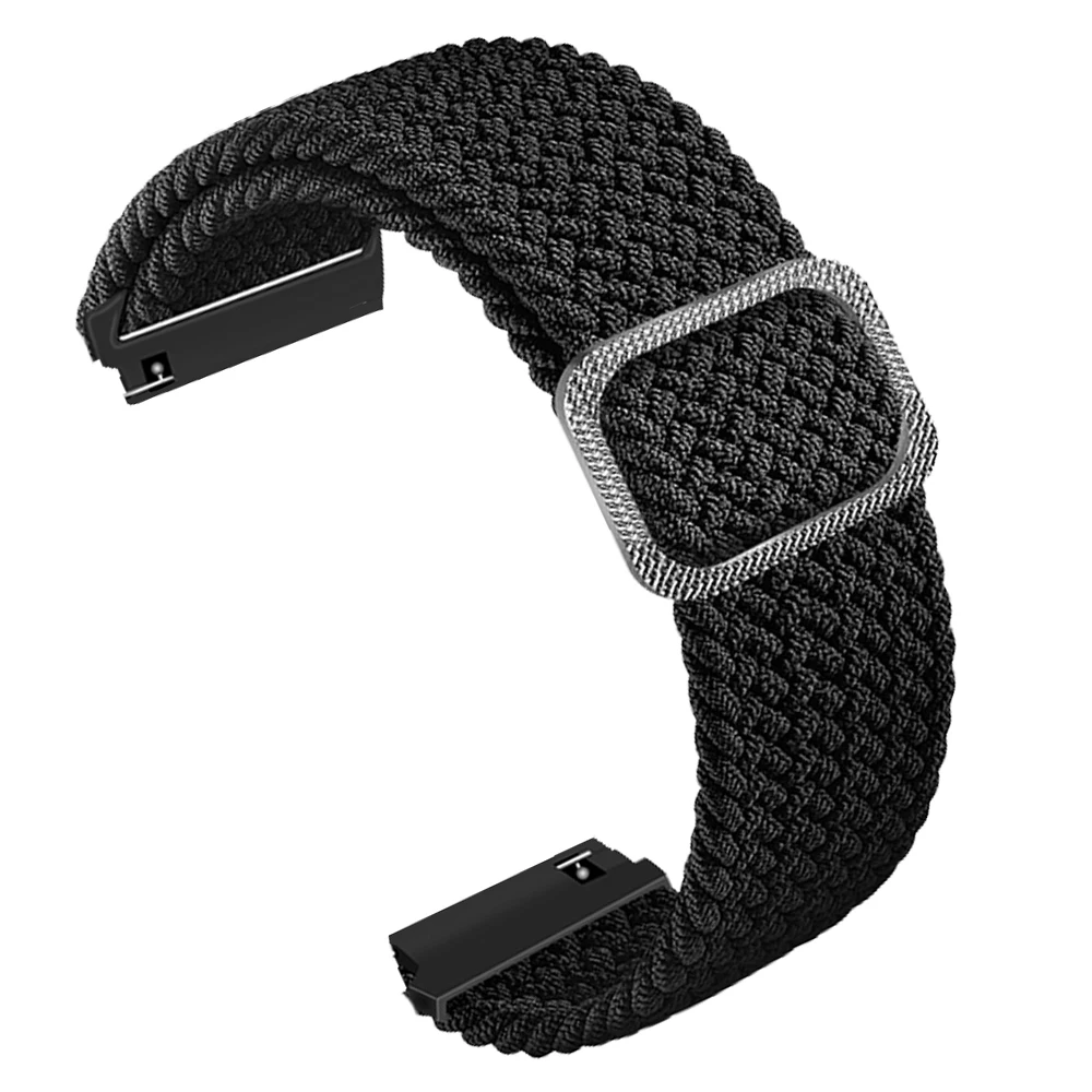 Nylon Braided Loop Strap - Breathable and Durable Replacement Band, 20/22mm