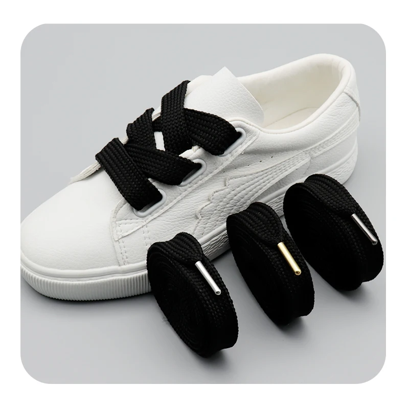 10 Pairs Special Extro Fat Laces With Golden Metal Tips1.8 CM  Luxury Shoelaces Premium Polyester Bulk Order Custom Gift