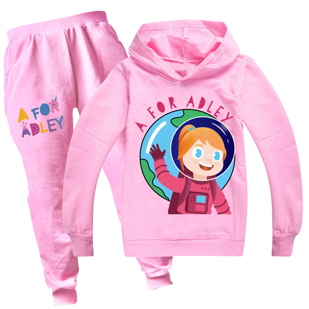 

Kids A for Adley Clothes Sets Boys Girls Hoodies+Pants Suit Cartoon Children's Clothing Sweatshirts Baby Clothing Sports Suit