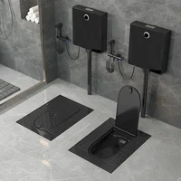 L Toilet Water Tank with Cover Plate Small Apartment Potty Chair Shower Room 1