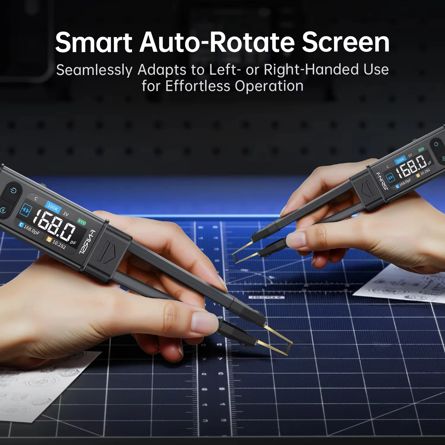 FNIRSI LCR-ST2 Smart Tweezer LCR Meter RLC Diode 30 Voltage Test Kelvin Clip Ready Component Tester High-Precision SMD Tool ic transistor tester