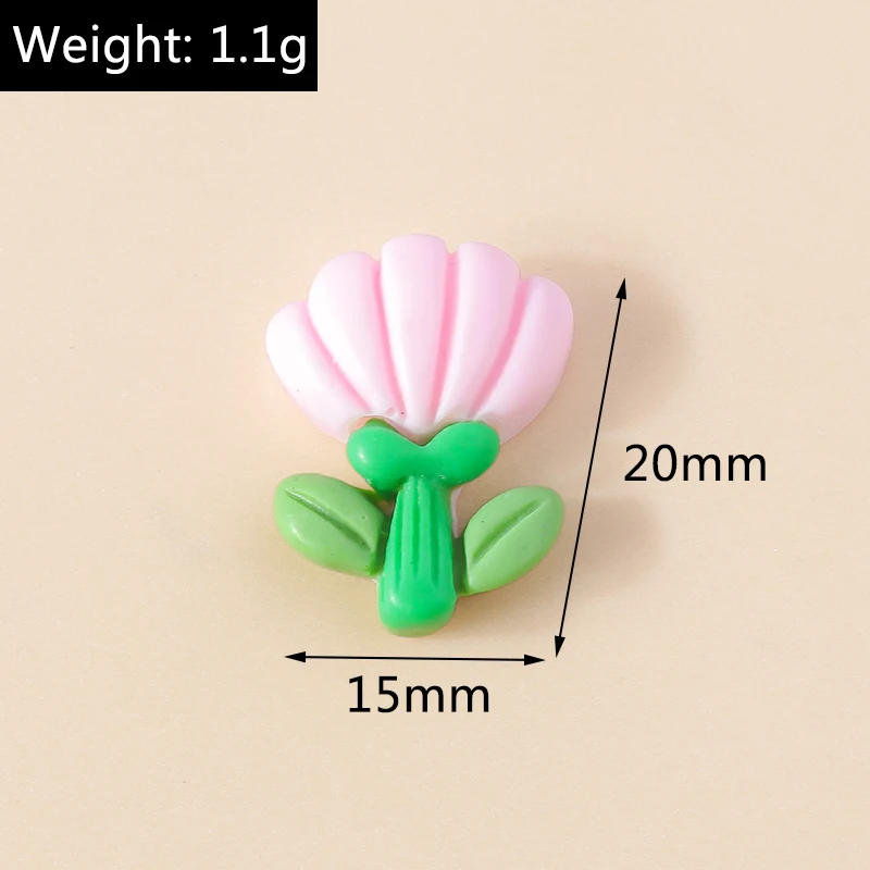 15 stücke Gemischte Harz Bunte Mädchen Kaninchen Frosch Herz Blume Flatback Cabochon Scrapbooking DIY Frauen Kopfbedeckungen Dekor Zubehör – Detail 9