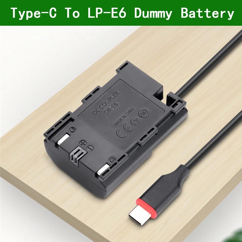 Tipo-c lp e6 E6n Ack-e6 Dr-e6 Dummy Bateria Banco de Potência dc Cabo Usb para Canon Eos 6d 7d 60d 70d 80d 90d r r5 r6 5ds 5d Mark ii