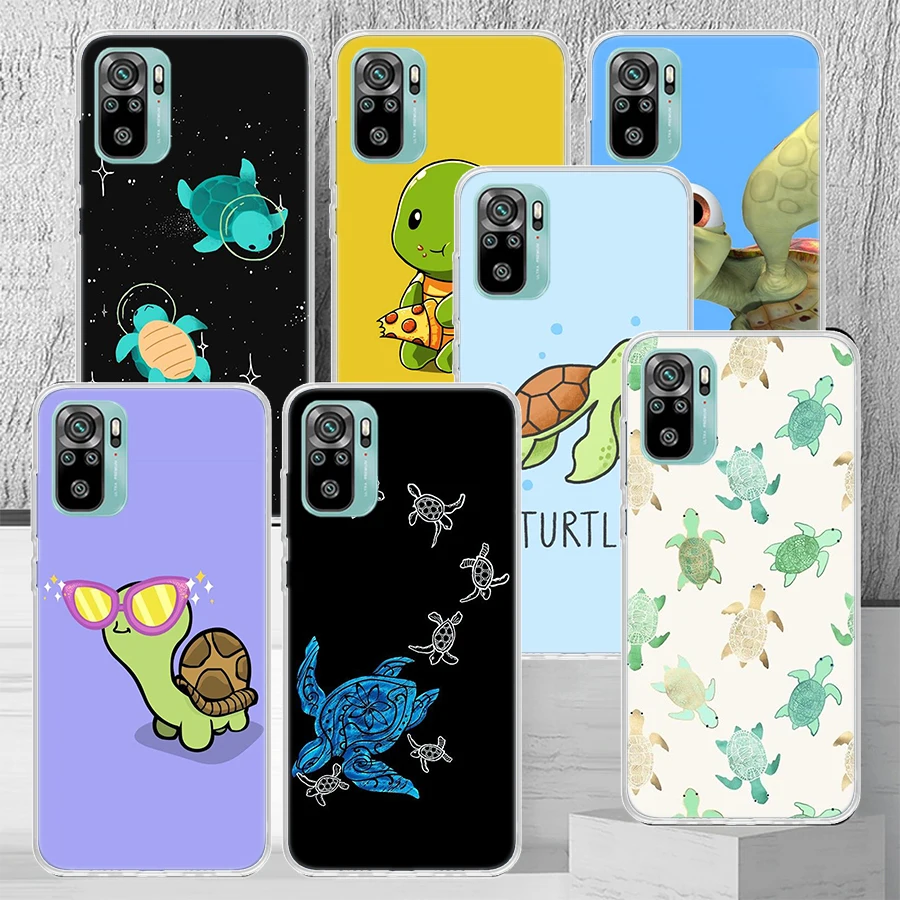 

Cartoon Sea Turtle Tortoise Phone Case Coque For Xiaomi Redmi Note 12 11 11S 11T 11E 10 10S 9 9S 9T 8 8T 8 Pro Plus Global 7 Pat