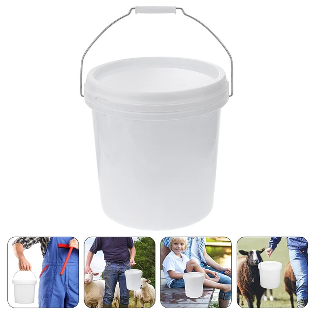 Plastic Barrel Pail Small Bucket Ice Bucket With Lid Lid Gift Dog Food  Storage Pet Containers Cube - AliExpress