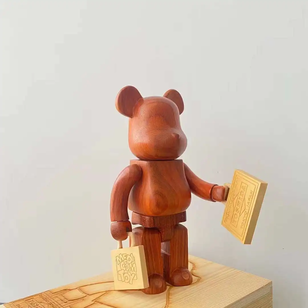 Bearbrick 400% Height 28cm African Red Rosewood Suitcase