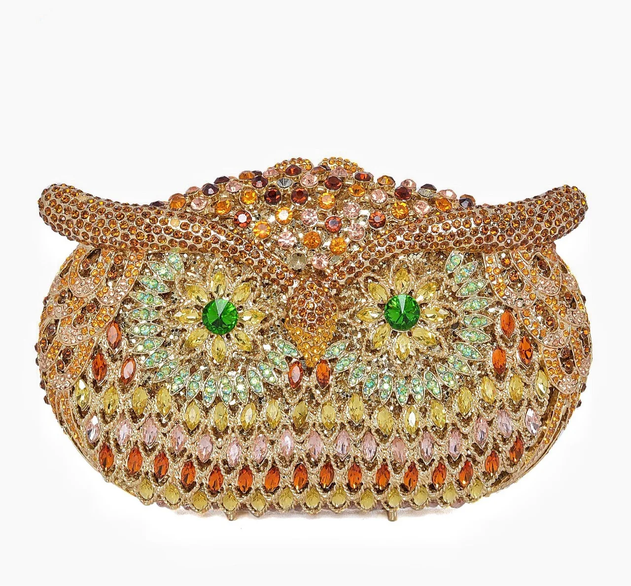 Juweltasche Bankett Strass Griff Damentasche Eule Clutch Tasche – Detail 5