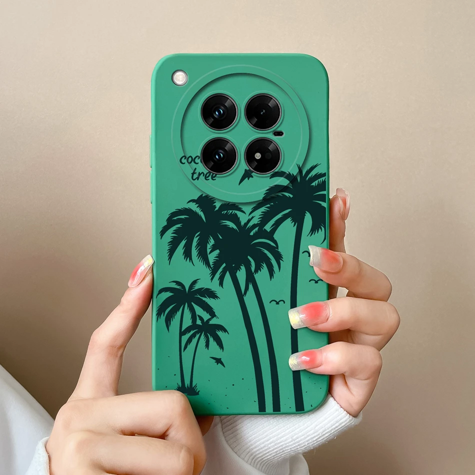 Coconut Tree Soft Liquid Silicone Phone Case - Full Protection Back Cover