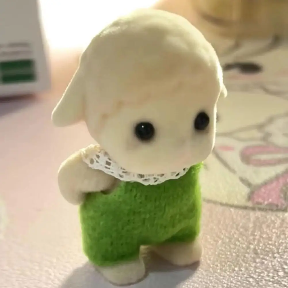 Cute Elephant/lamb/white Cat/poodle Series Dolls Mini Doll Ornaments Ins Super Hot Birthday Gift For Friend Poodle Sylvan Family 3