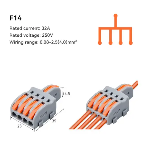 1/5/10 PCS 1 in Multiple Out Fast Electrical Connectors Universal Compact Splitter Wiring Cable Connector Push-in Terminal Block - Image 9
