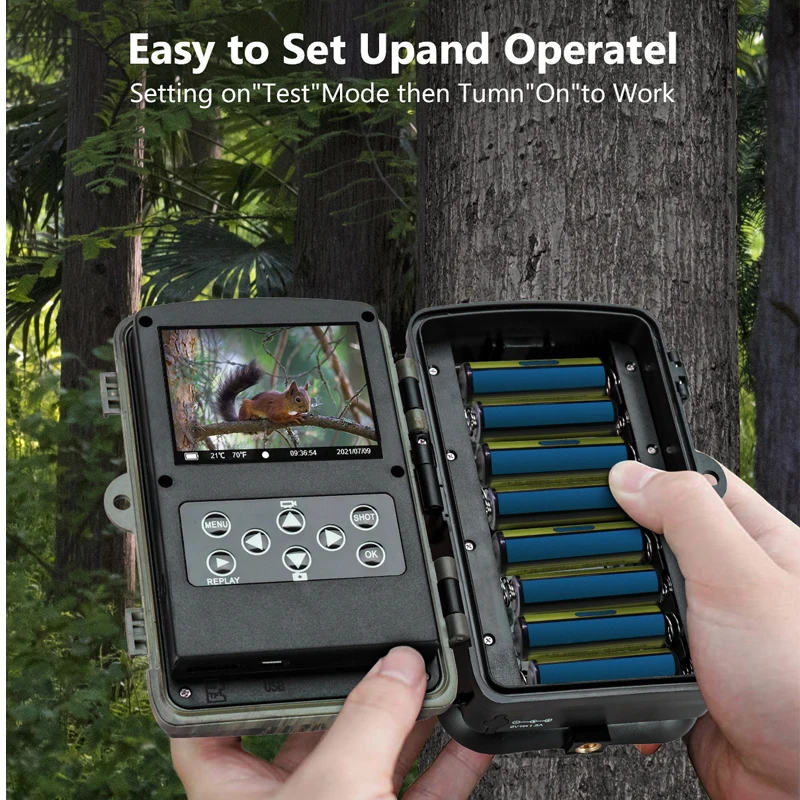 Outdoor Hunting Trail Camera 36MP 2.7K Wild Animal Detector HD Waterproof Monitoring Infrared Cam Night Vision Photo Trap