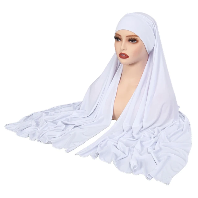 Cristal chanvre femmes Hijab couleur unie musulman dames Turban doux élastique foulard moyen-orient tête enveloppement foulard