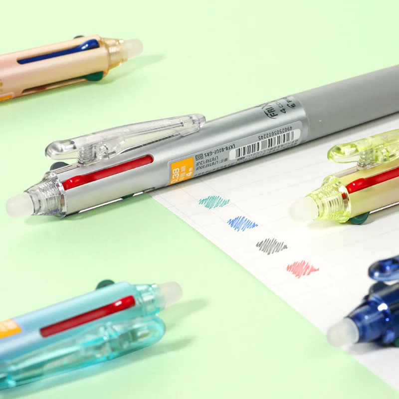 Japan PILOT FriXion Gels Pen 4 Colours Erasable Gel Pen 0.38mm Student Pens 0.5mm Fine Gel Ink Office Stationery