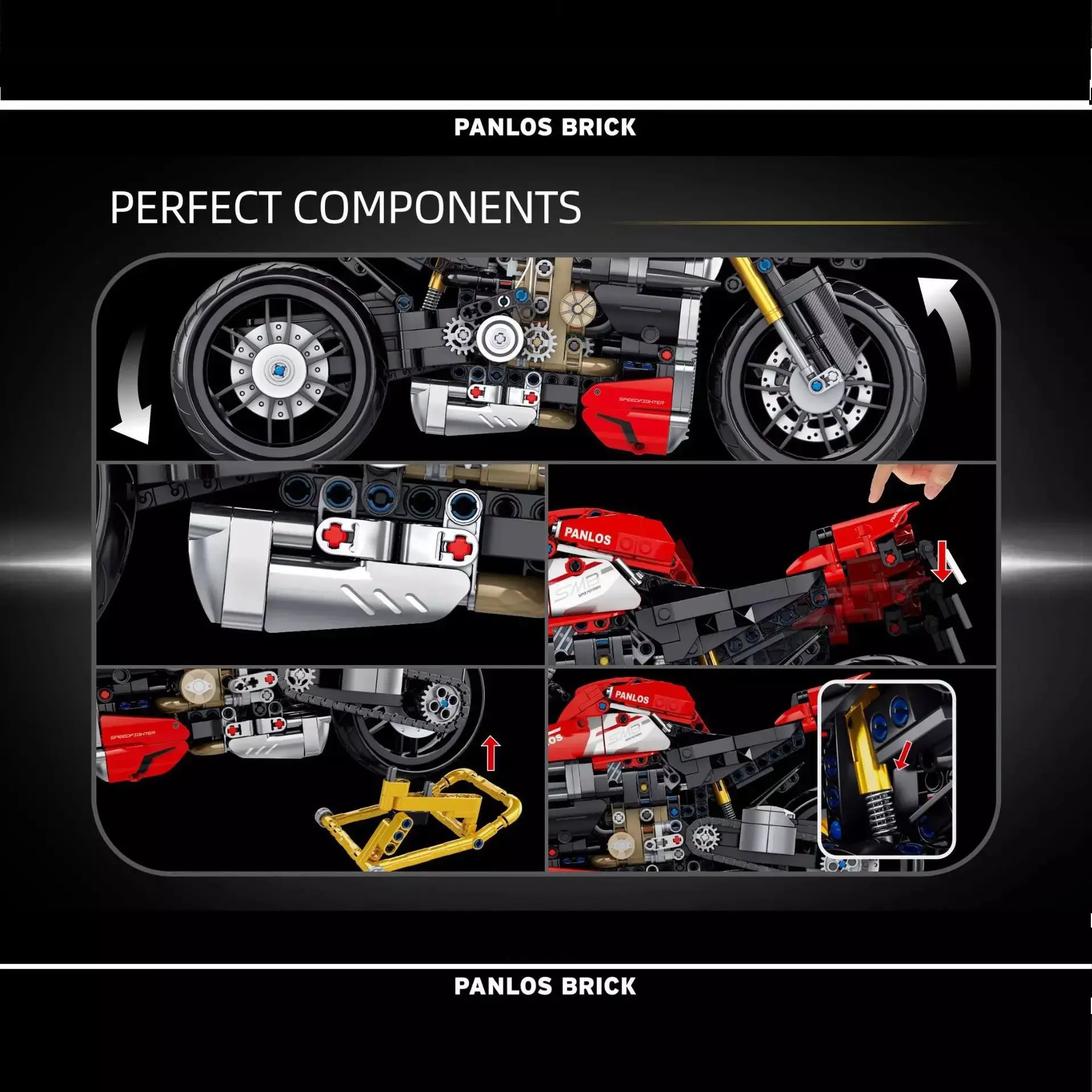 City Technical Locomotive Motorcycle Building Blocks 981Pcs MOC Speed Supercar Motorbike Model Bricks Boy Toy
