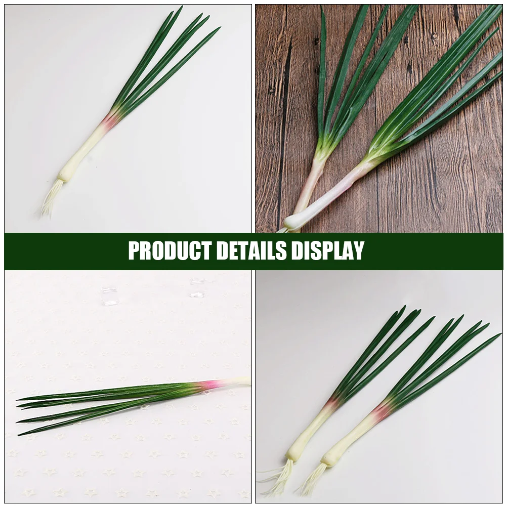 Simulated Onion Model Artificial Vegetable Decorations Realistic Scallions Ornament Models Fake Green Onions