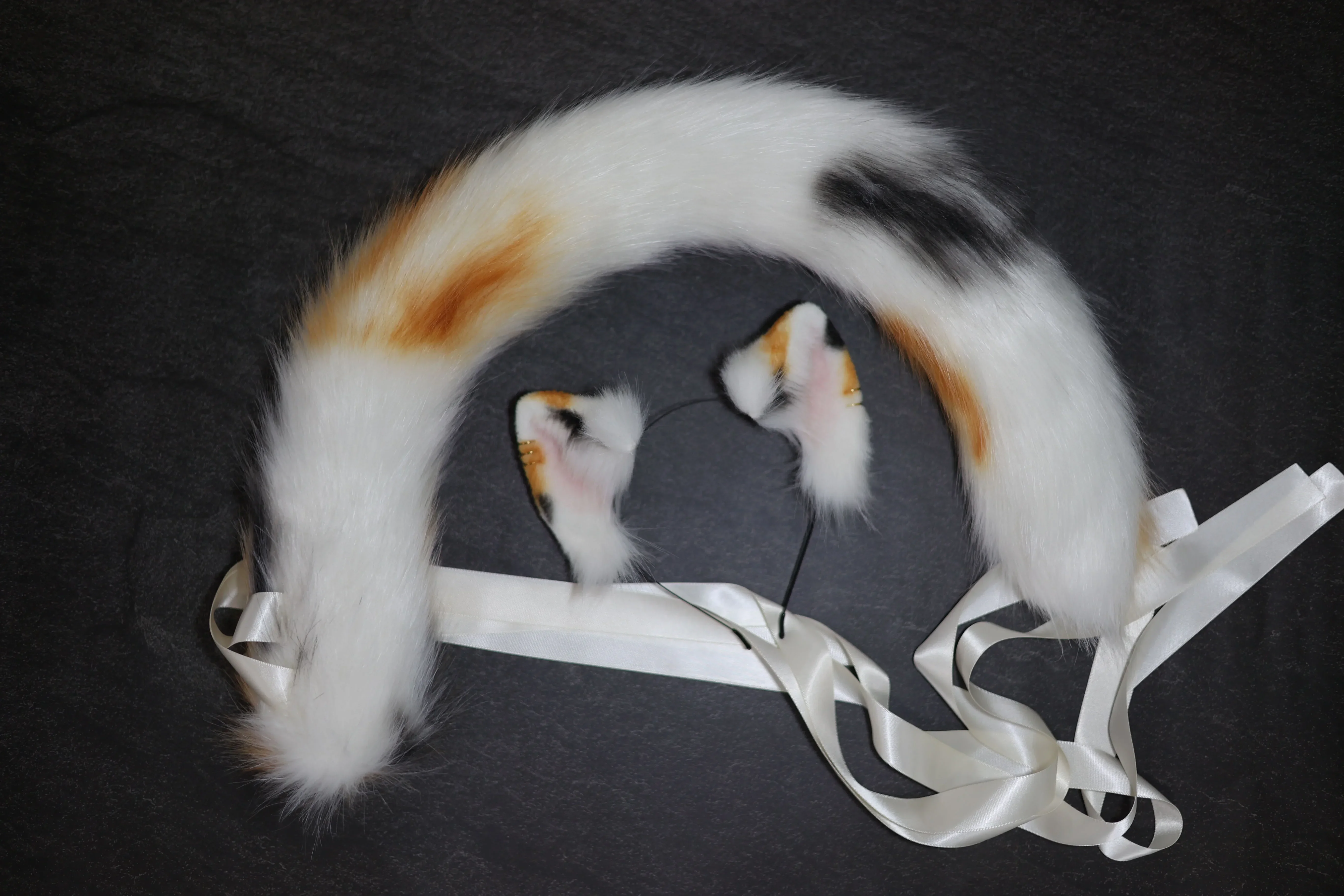 Cat Ear Hair Hoop with Earrings and Optional Tail description 7
