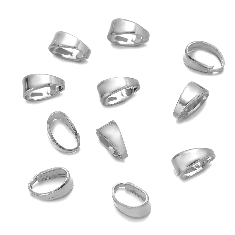 50 stücke 18 Karat vergoldet Messing Snap Bail Haken Prise Clip Anhänger Charms Verschluss Anschluss für Halskette Armband Schmuck DIY Herstellung – Detail 8