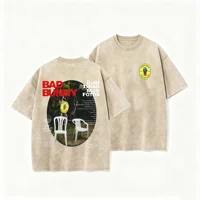 T-shirt vintage délavé Bad Bunny Debi Tirar Mas Fotos DTMF 2025 Album Hip Hop Tee Homme Femme Oversize 2026 Été Streetwear 1