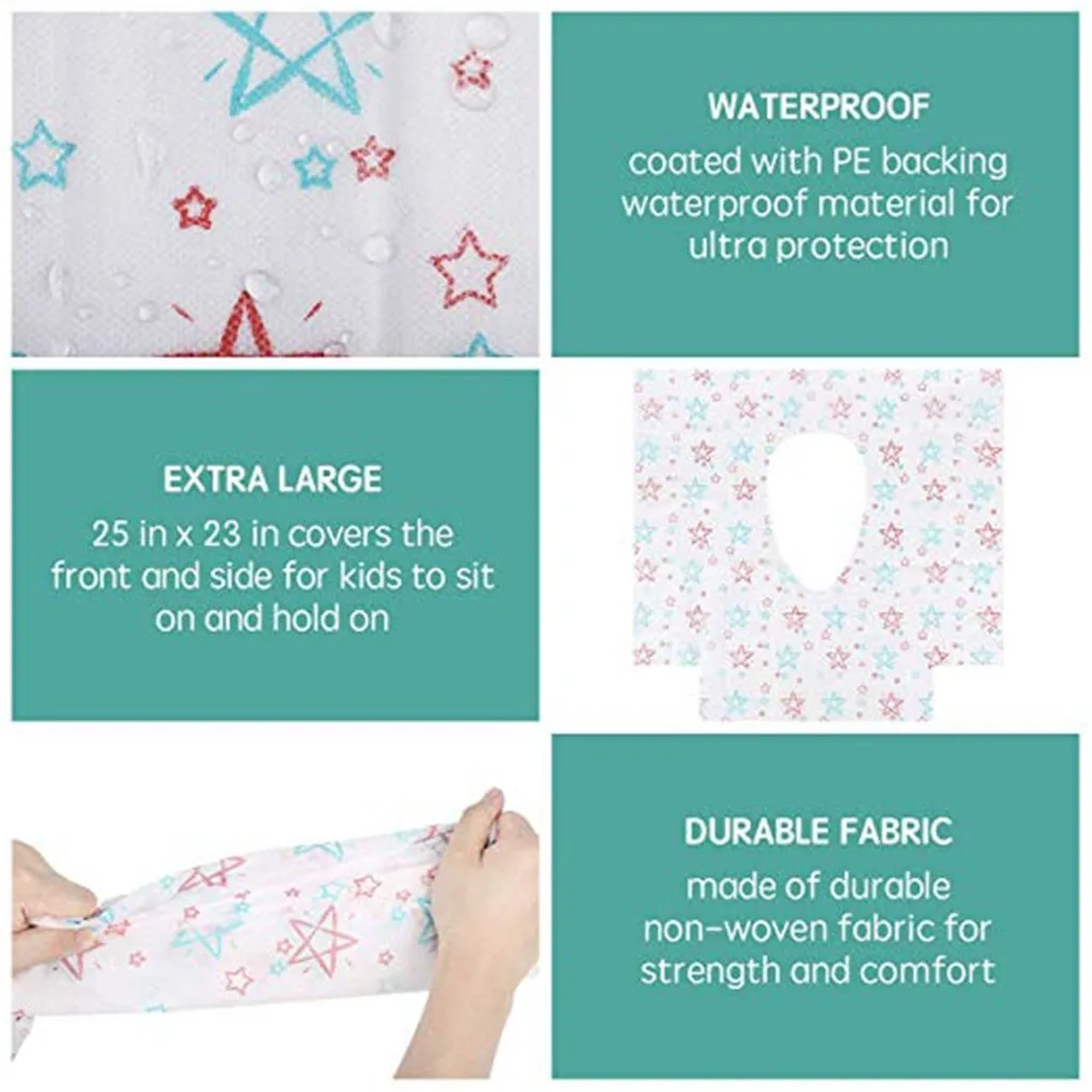 Disposable Toilet Seat Covers Public Restrooms, Extra Large Full Cover 20 Packs