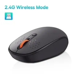Baseus F01B Wireless Bluetooth Silent Click Mouse - 1600 DPI Gaming and Office Accessories (2.4G Grey)