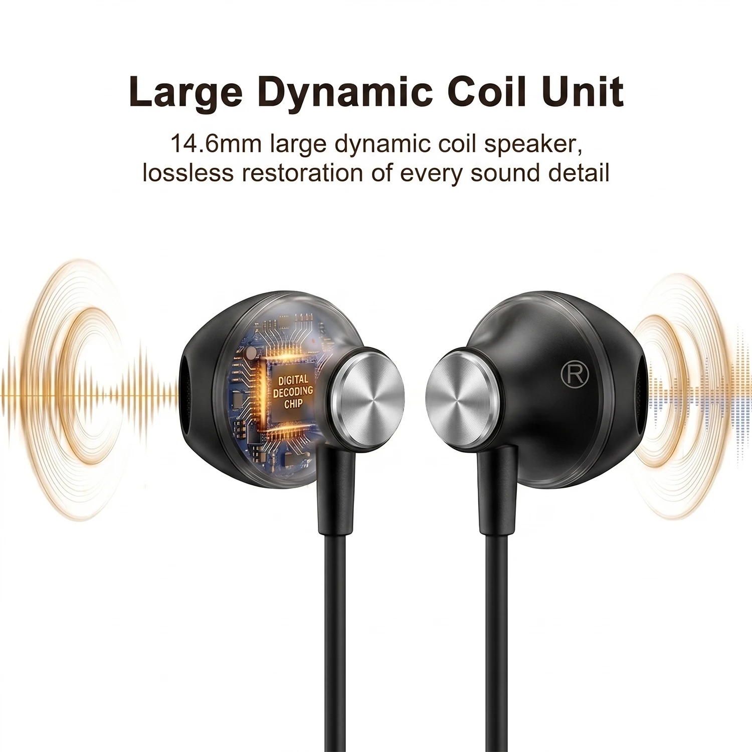 USB-C HiFi Surround Sound Wired In-Ear Headphones