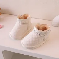 Baby Girls Snow Boots Autumn Winter Children Warm Outdoor Cotton Shoes Waterproof Windproof Anti-Slippery Plush Kid Casual Boots 4