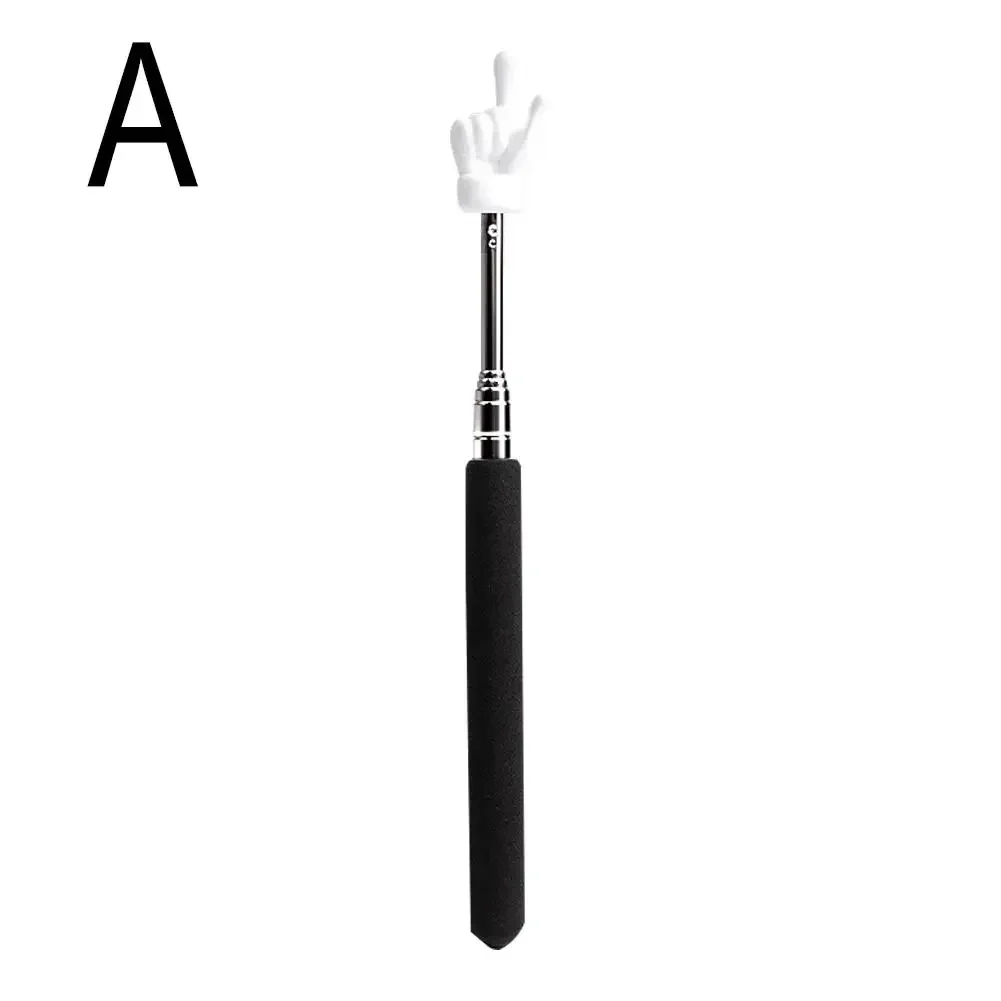 2 Pack Telescopic Teacher Pointer Sticks - Retractable Finger Pointer For Classroom, School, Kindergarten, Extends To 68.5cm, Black