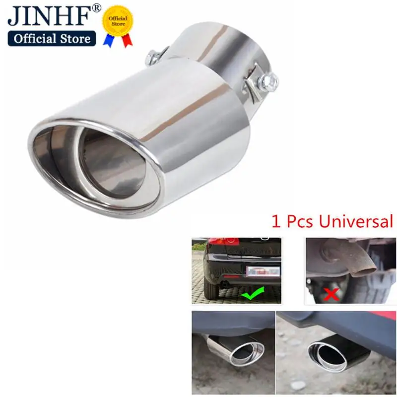 Stainless Steel Pipe Chrome Trim Modified Car Rear Tail Throat Liner Accessories Universal Car Auto Exhaust Muffler Tip exhaust muffler tip