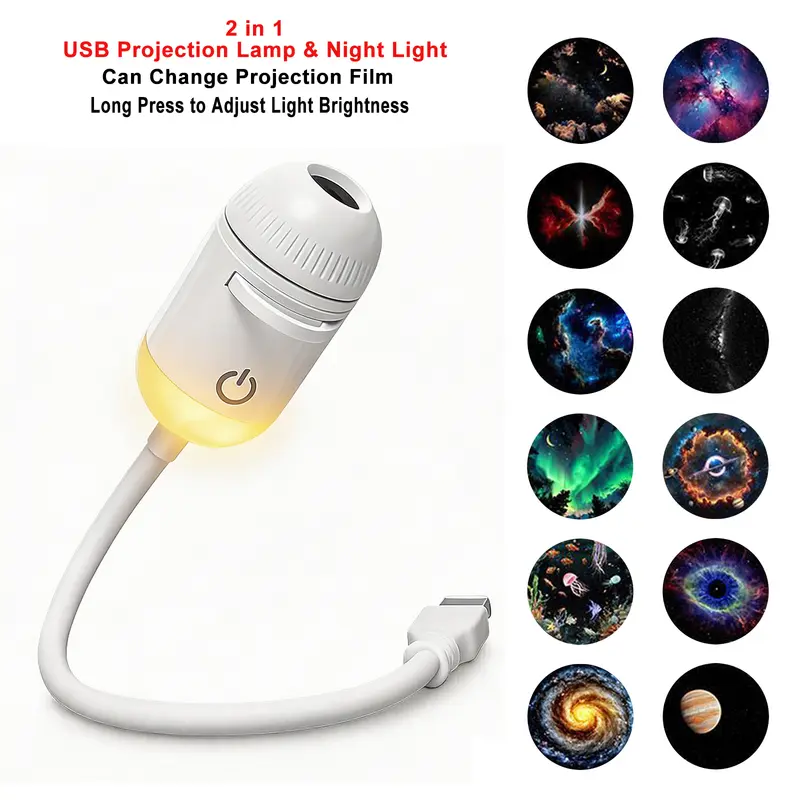New Atmosphere Projection Car Ambient Light Large Range Projection Romantic Atmosphere Multiple Scenes Adjustable Focus Distance - Image 8