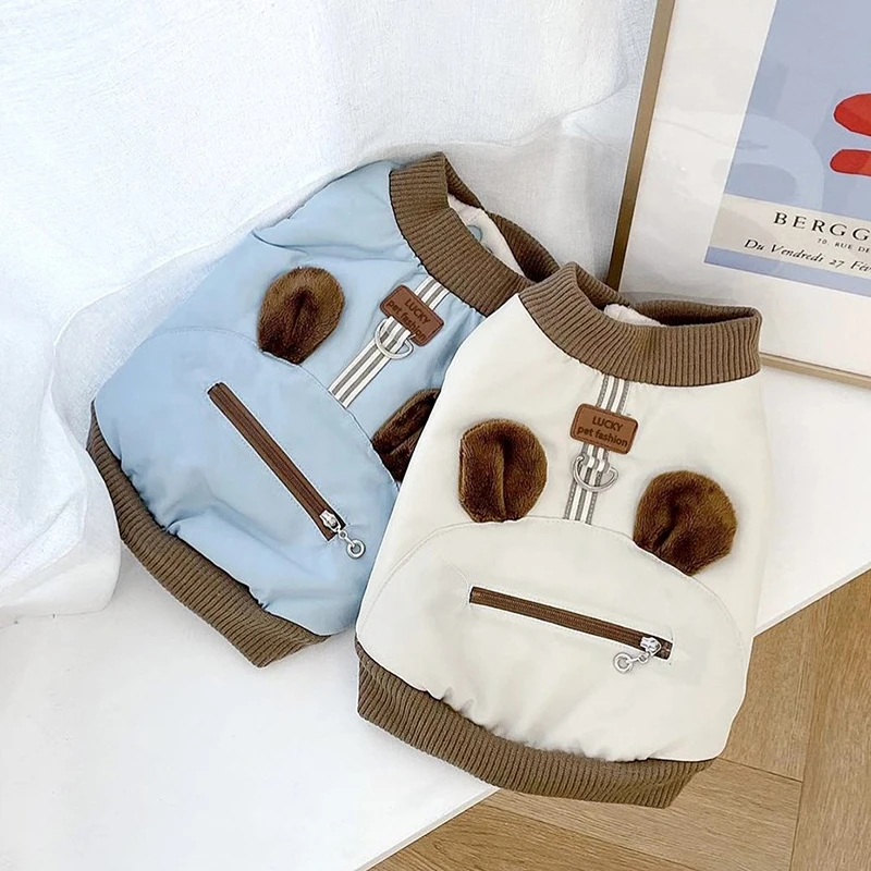 Than Bear Down Jacket Può Essere Tirato Con Cappotto Di Cotone Vestiti Caldi Per Cani Autunno E Inverno Pet Jacket Teddy Button Up Shirt