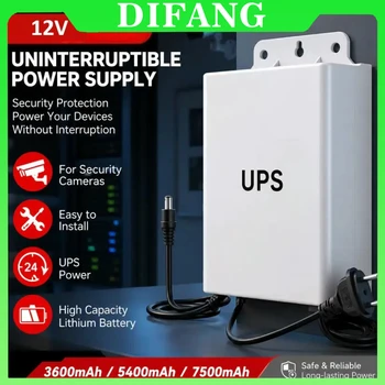 Waterproof UPS 6000mAh Battery Power Adapter Supply DC 12V Output for CCTV Camera Security UPS Monitoring Power Outage 1