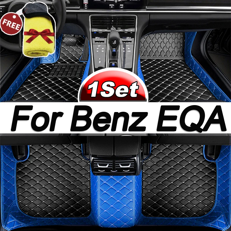 

Car Floor Mats For Mercedes Benz EQA 2022 Custom Auto Foot Pads Automobile Carpet Cover Interior Accessories