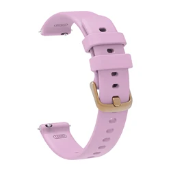 Elegant 14mm Soft Silicone Smart Watch Strap for Women - Premium Sport Wristband Bracelet (Purple)