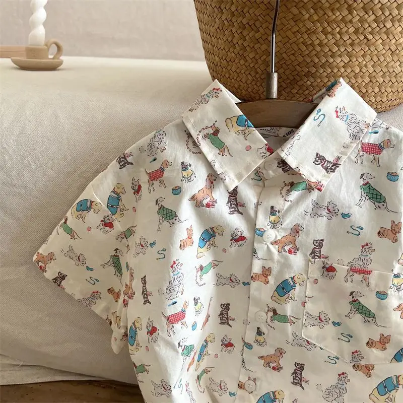 Summer Boys' Shirts for 1-6 Years Old Kids