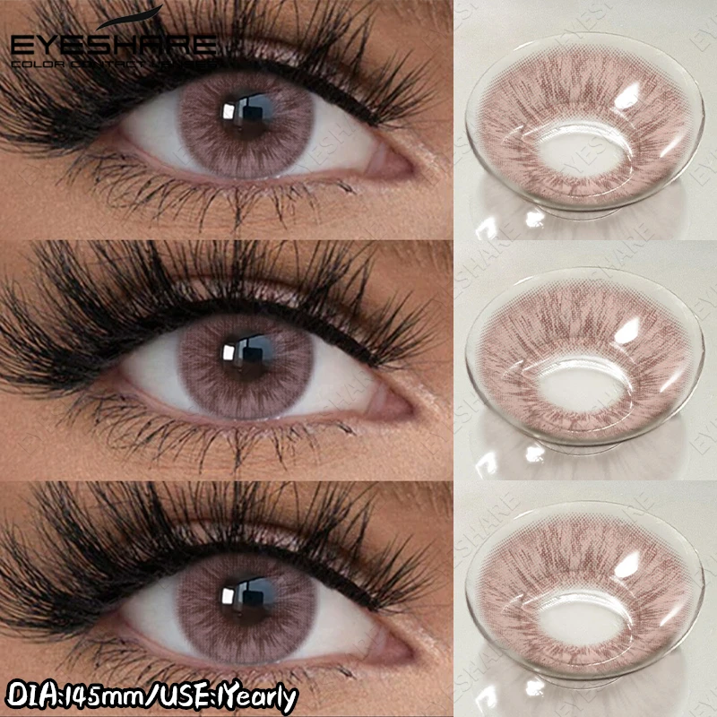 EYESHARE Natürliche Farbige Kontaktlinsen Braune Augenlinsen Graue Schöne Pupillen Blaue Augenlinsen Jährliche Grüne Schönheits-Make-up-Linsen – Detail 15