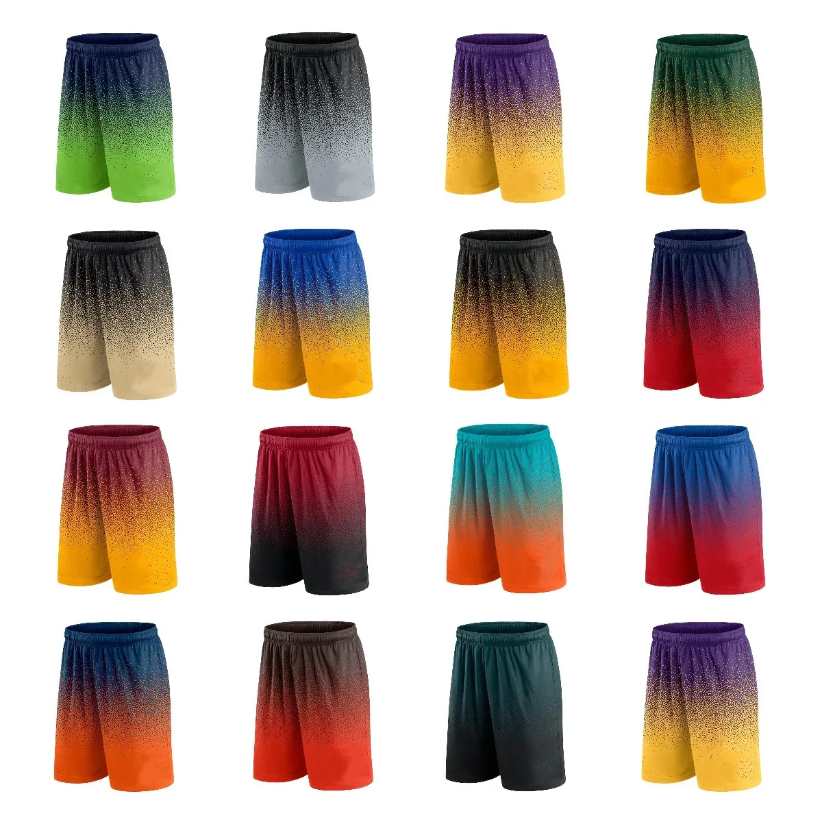 

2023 New Basketball Shorts Drift Gradient Elastic Drawstring Waistband Outdoor Sport Shorts Digital Printing Beach Pants Black