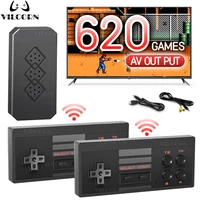 Console de jeu rétro 8 bits avec stick AV TV, 620 jeux classiques intégrés, mini console plug-and-play avec 2 manettes sans fil, cadeau 1